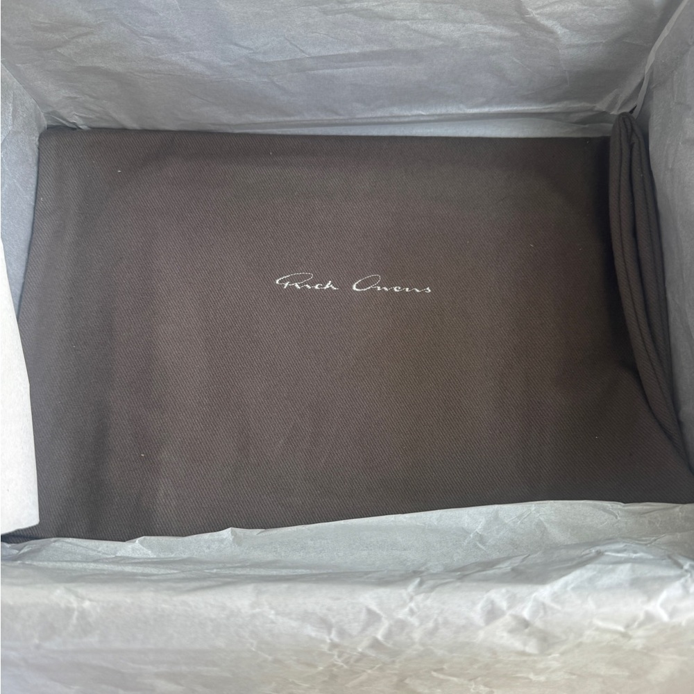 Rick Owens Black and Cream Sneakers - Picture 11 of 12